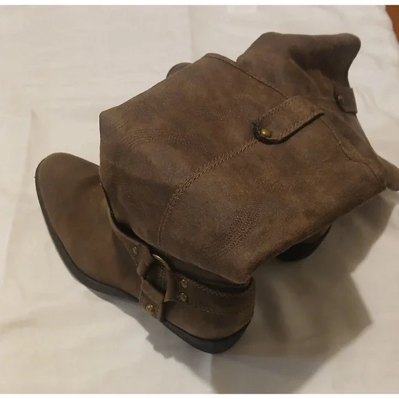 Womens Rampage Walden Western Cowboy Boots Light Dark Brown Size 7 - Picture 3 of 4